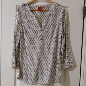 Silk Tory Burch Tunic 3/4 sleeve
